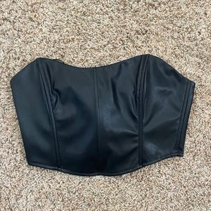 Showpo Leather Cropped Corset